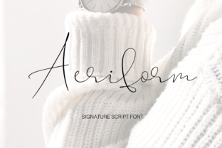 Aeriform: A Script Font for Elegant Craft Projects