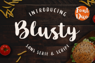 Blusty Duo: A Handwritten Font for Digital Design
