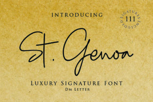 St. Genoa: A Font for Elegant Expression